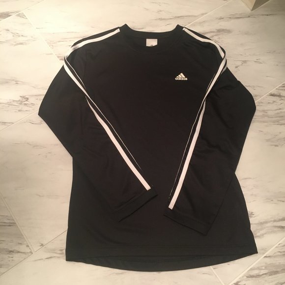 Adidas Black Long Sleeve Performance Tee